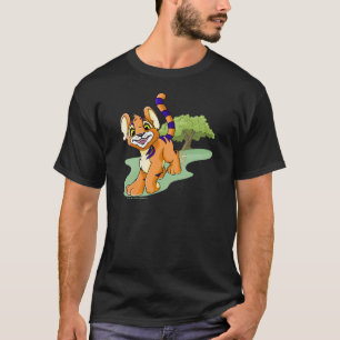 T-shirt Kougra orange aventureux sur l'île de mystère