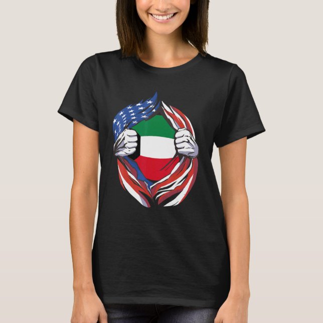 T-shirt Koweït Flag American Proud Of My Koweïti Heritage (Devant)