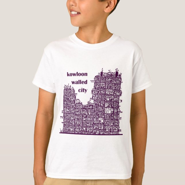 T-shirt Kowloon a muré la chemise de ville (Devant)