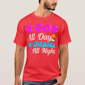 T-shirt KPop All Day KDrama All Night Music Lover Merchand
