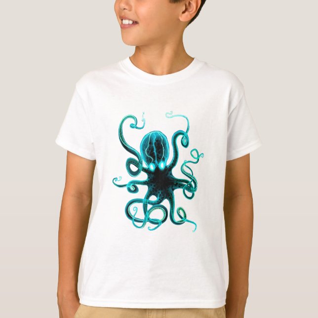 T-shirt Kraken_Aqua (Devant)