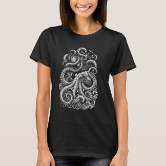 T-shirt Kraken et le navire