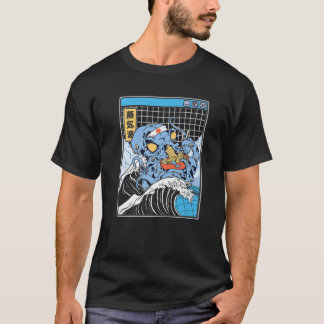 T-shirt Kraken Manger Ramen Kanagawa Vave Octopus Anime Va