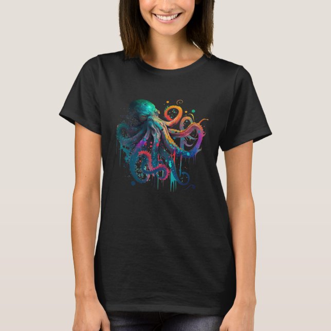 T-shirt Kraken Octopus Sailing Ocean 2 (Devant)