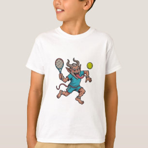 T-shirt Krampus effrayant jouant au tennis Sport de Noël