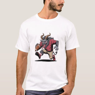 T-shirt Krampus Jouant au Football Noël Fitness Xmas