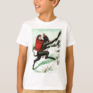 T-shirt Krampus pourchasser les mauvais enfants Neige hive