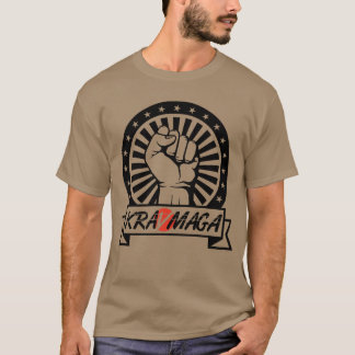 T-shirt Krav Maga Combat Sport avec garçon poing