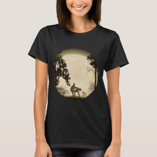 T-shirt Krav Maga Groin Kick avec Pleine lune Latte