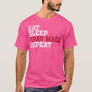 T-shirt Krav Maga Shirt Cadeau Eat Sleep Krav Maga Repeat