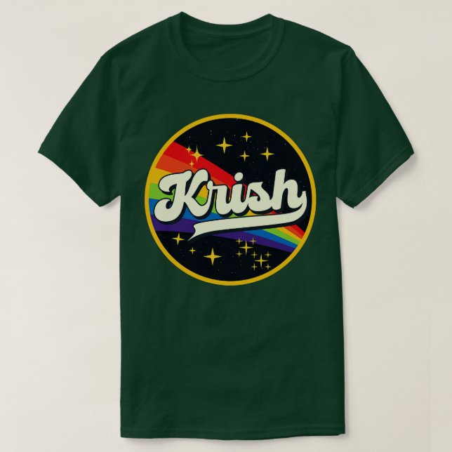 T-shirt Krish Rainbow Dans L'Espace Style Vintage (Design devant)