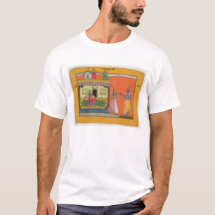 T-shirt Krishna arrivant à la maison de Radha,