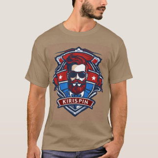 T-shirt Krispin - Barber Shop Theme Logo et titre