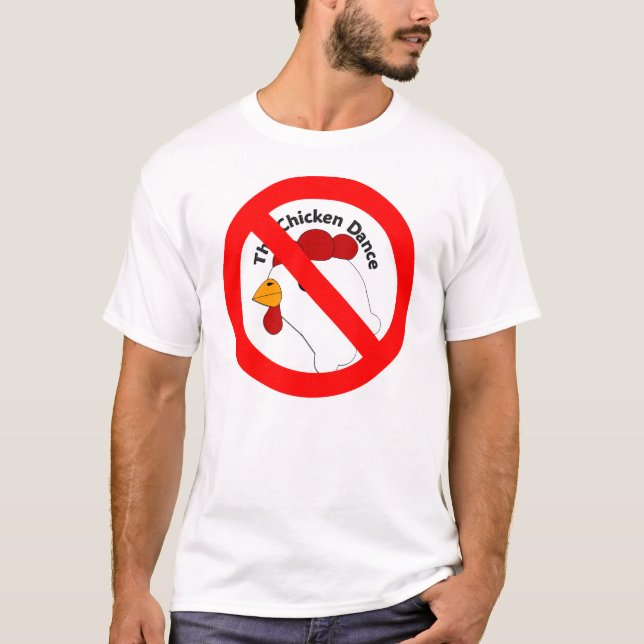 T-shirt KRW Funny No Chicken Dance Mariage (Devant)
