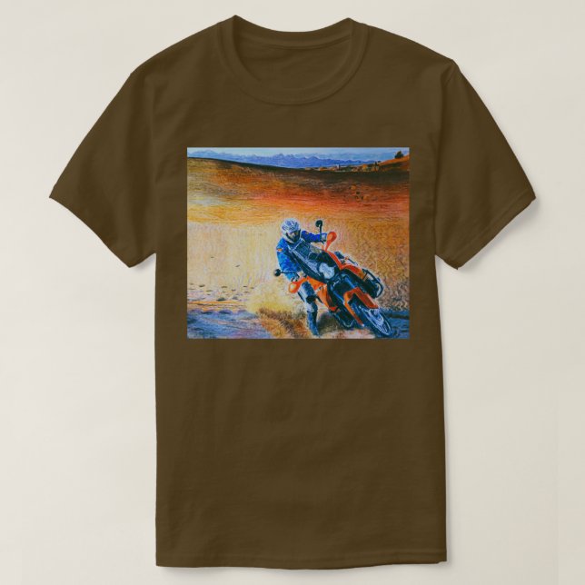 T-shirt KTM 990 Adventure Biting the dust  (Design devant)
