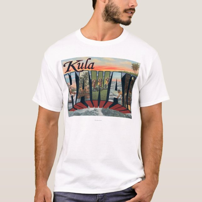 T-shirt Kula, lettre ScenesKula, HI de HawaiiLarge (Devant)