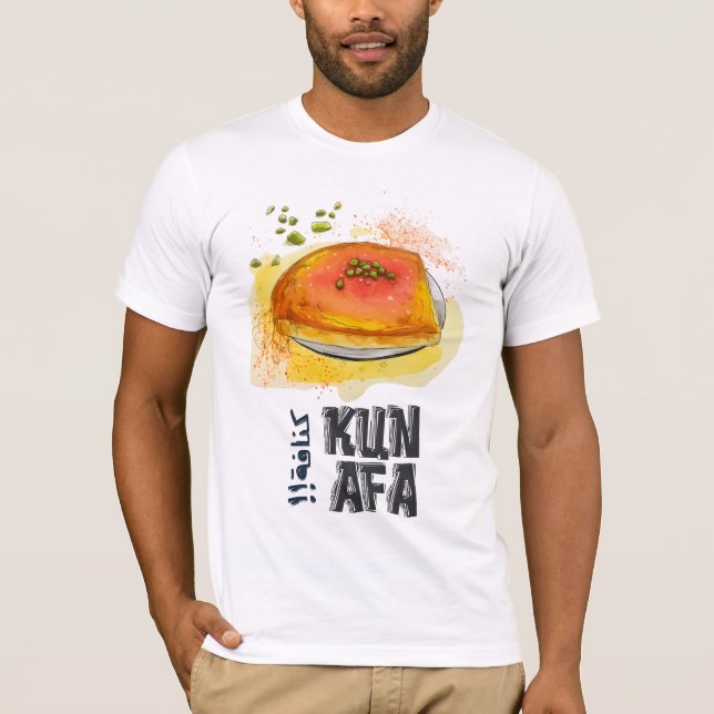 T-shirt Kunafa Kunafeh Arabes Sweets comptoirs du pays (Devant)