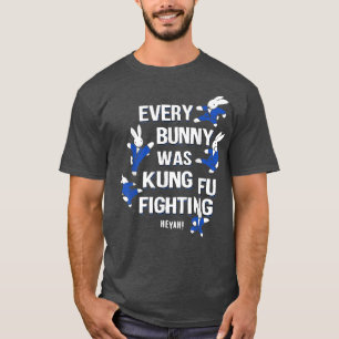 T-shirt Kung Fu Chaque Lapin Était Kung Fu Combattant Pâqu