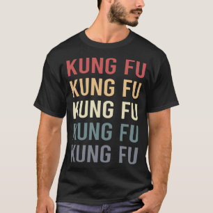 T-shirt Kung Fu de texte rétro
