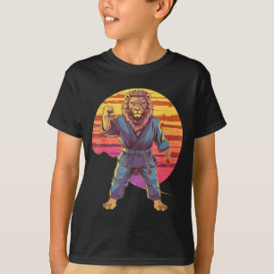 T-shirt Kung Fu Lion Sunset MMA Kickboxing Judo Taekwondo