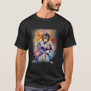 T-shirt Kung Fu singe aquarelle kickboxing Mma singe Lo