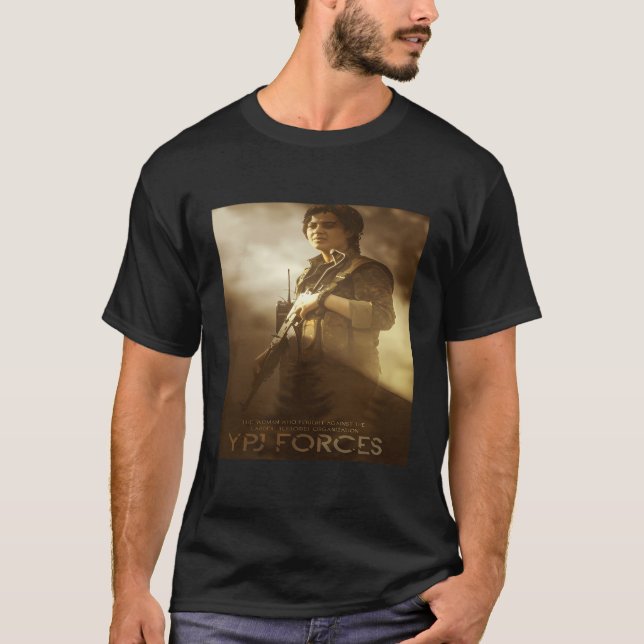 T-shirt Kurdistan Rojava Ypg Ypj (Devant)