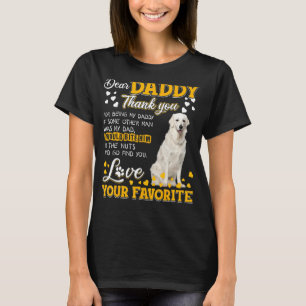 T-shirt Kuvasz Cher Papa Merci D'Être Mon Père
