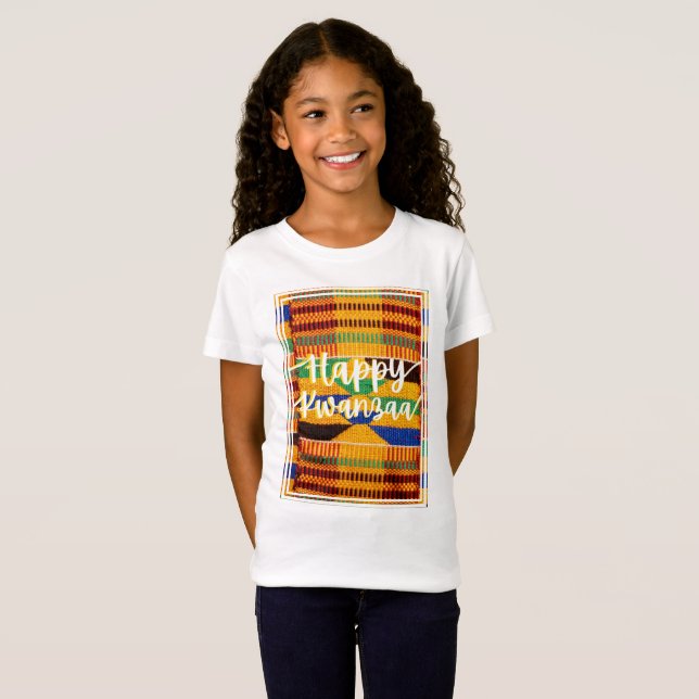 T-Shirt Kwanzaa Kids Kente Cloth Inspiré Chemise de Vacanc (Devant entier)