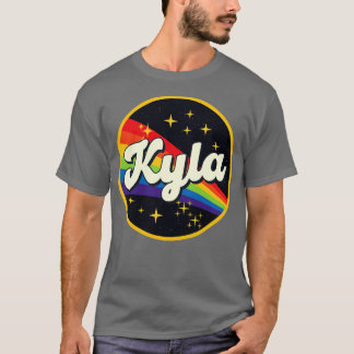 T-shirt Kyla Arc-en-ciel dans l'espace Style Vintage