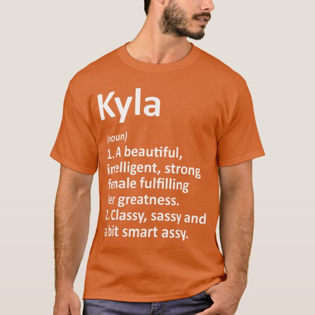 T-shirt KYLA Definition Personalized Name Funny Christmas  (Devant)