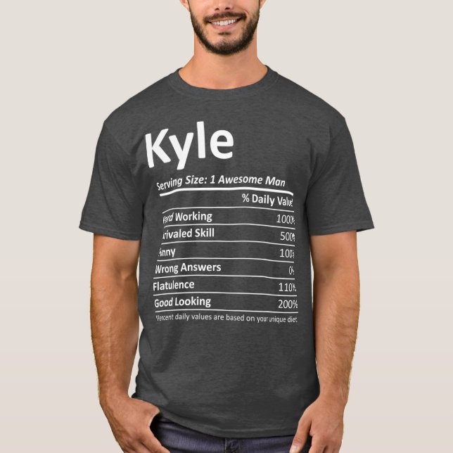 T-shirt KYLE Nutrition Funny Anniversaire Nom personnalisé (Devant)