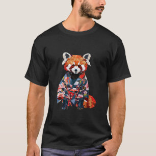T-shirt Kymono Cat Bear en Origami Still Haori Red Panda