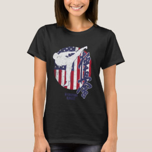 T-shirt Kyokushin American Karate drapeau américain Kyokus