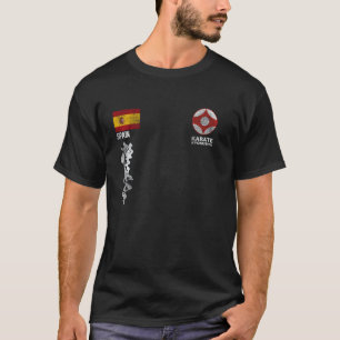 T-shirt Kyokushin Classique Espagne Karaté Drapeau Espagno