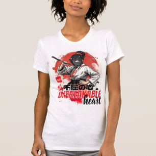 T-shirt Kyokushin Cœur Inflexible Anime Guerrière Encre Ar