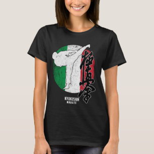T-shirt Kyokushin Italie Karate Drapeau italien Kyokushink