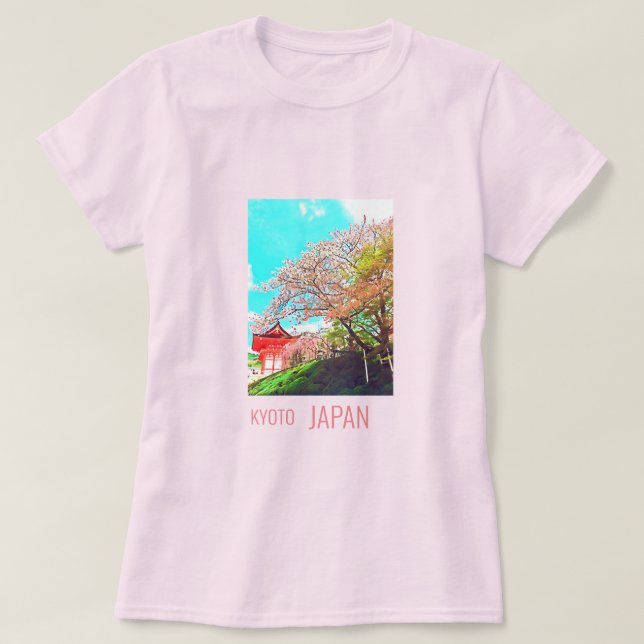 T-shirt Kyoto Japon Cherry Blossom photographie de voyage (Design devant)