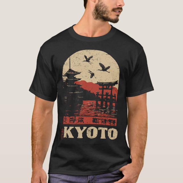 T-shirt Kyoto Mist - Poster Zen Cityscape (Devant)