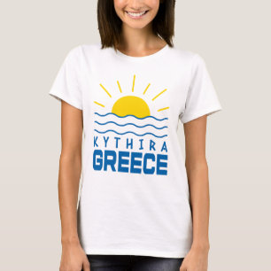 T-shirt Kythira Grèce Sunshine And Sea Waves Femmes