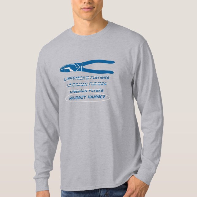 T-shirt L’électricien drôle a mal orthographié les prospec (Devant)