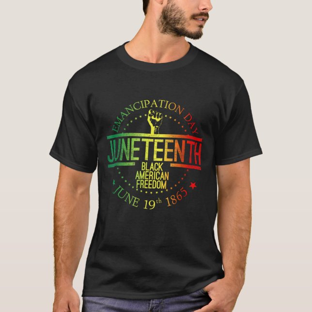 T-shirt La 19e histoire noire de la liberté afro-américain (Devant)