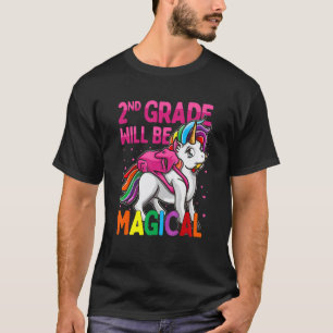 T-shirt La 2e année sera une licorne magique mignonne reto