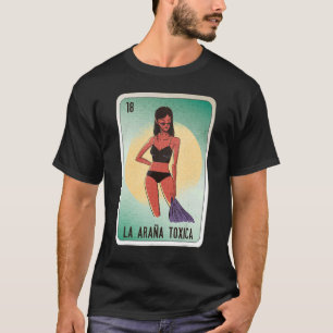 T-shirt La Araña Toxica Mexicaine Slang Loterie Cartes de