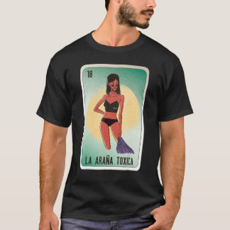 T-shirt La Araña Toxica Mexicaine Slang Loterie Cartes de 