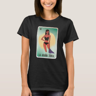T-shirt La Araña Toxica Mexicaine Slang Loterie Cartes de