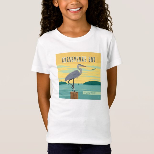 T-Shirt La Baie De Chesapeake Le Plus Grand Estuaire D'Amé (Devant)