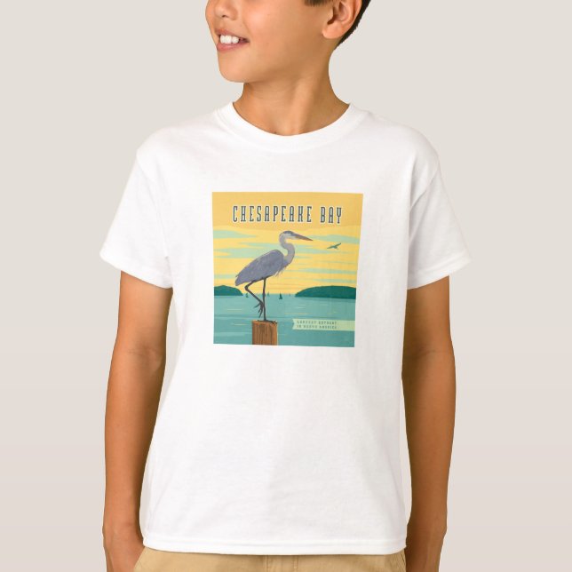 T-shirt La Baie De Chesapeake Le Plus Grand Estuaire D'Amé (Devant)