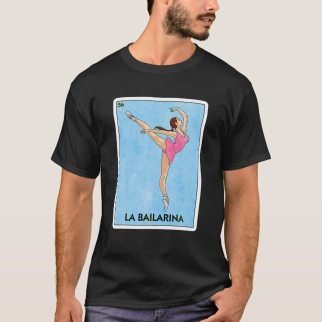 T-shirt La Bailarina Carte Mexicaine Jeu Cute Ballerina Gi (Devant)