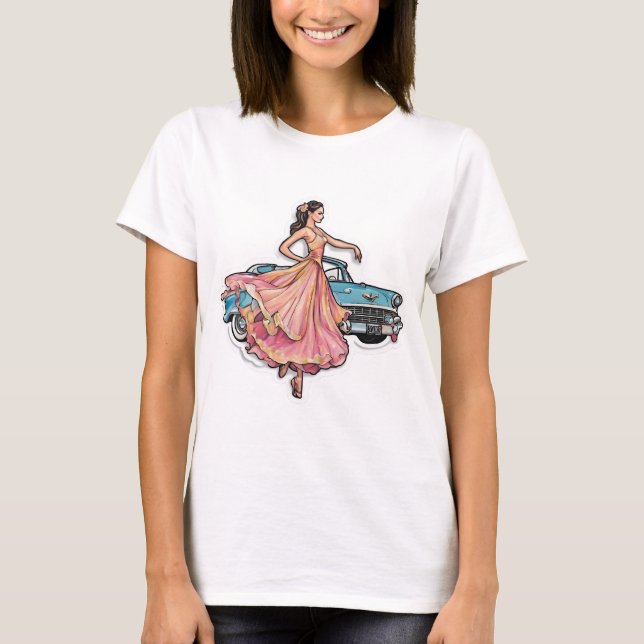 T-shirt la bailarina y su coche (Devant)