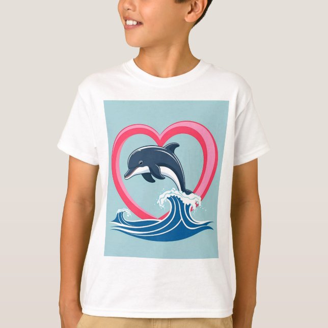 T-shirt La baleine à bec du coeur de maman (Devant)